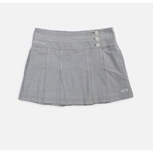 Vintage 90s Y2K Oakley Pleated Plaid Mini Skirt Size L tennis preppy athletic